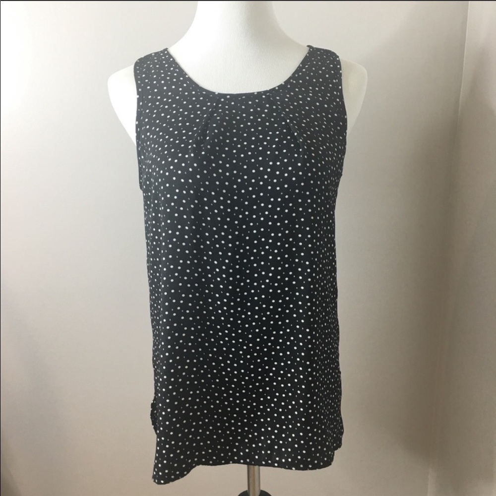 Loft Petite Dotted Sleeveless Blouse